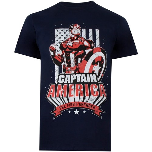 Abbigliamento Uomo T-shirts a maniche lunghe Captain America TV1583 Blu