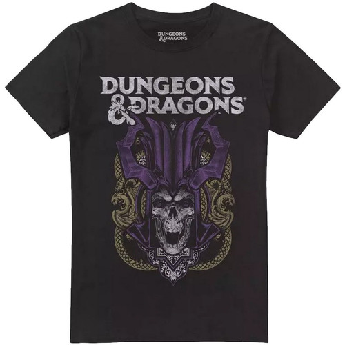 Abbigliamento Uomo T-shirts a maniche lunghe Dungeons & Dragons Demi Lich Skull Nero
