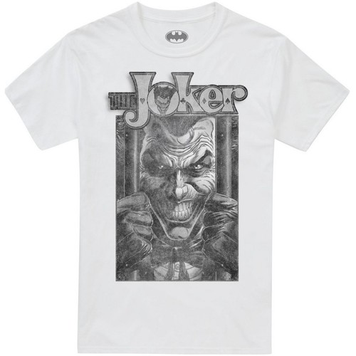 Abbigliamento Uomo T-shirts a maniche lunghe The Joker Behind Bars Bianco