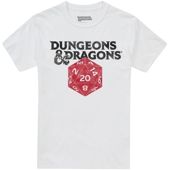Abbigliamento Uomo T-shirts a maniche lunghe Dungeons & Dragons D20 Bianco