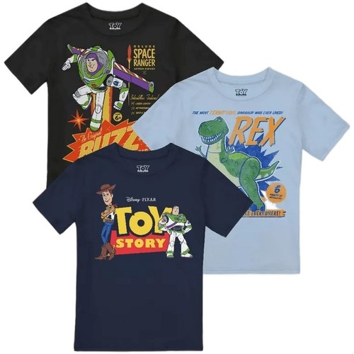 Abbigliamento Bambino T-shirts a maniche lunghe Toy Story Buzz Woody & Rex Bianco