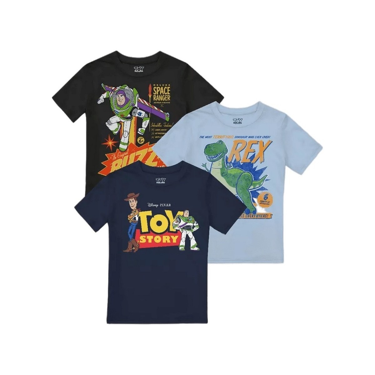 Abbigliamento Bambino T-shirts a maniche lunghe Toy Story Buzz Woody & Rex Bianco