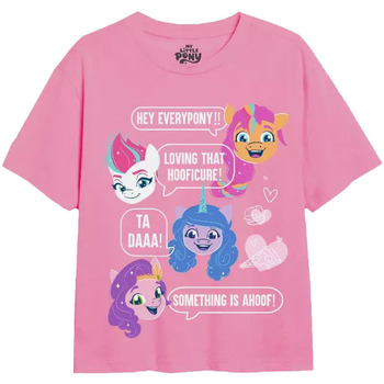 Abbigliamento Bambina T-shirts a maniche lunghe My Little Pony Texting Ponies Rosso