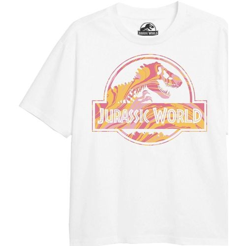 Abbigliamento Bambina T-shirts a maniche lunghe Jurassic Park TV1937 Bianco
