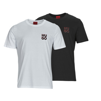 Abbigliamento Uomo T-shirt maniche corte HUGO HUGO-Dimento Nero / Bianco