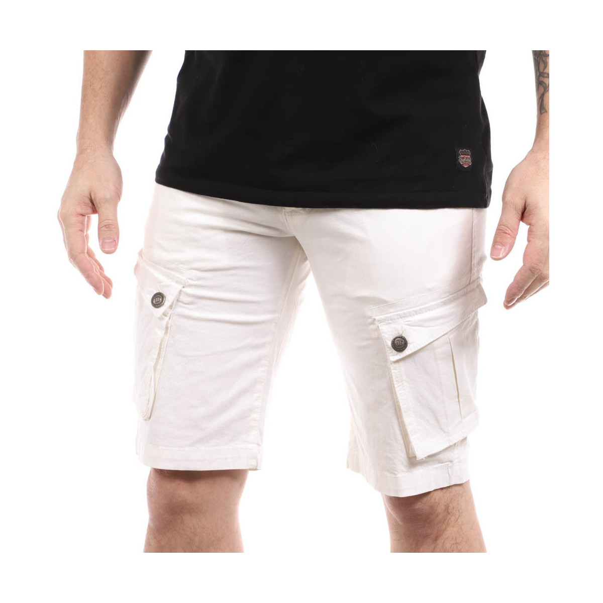 Abbigliamento Uomo Shorts / Bermuda Paname Brothers PB-BETTY Bianco