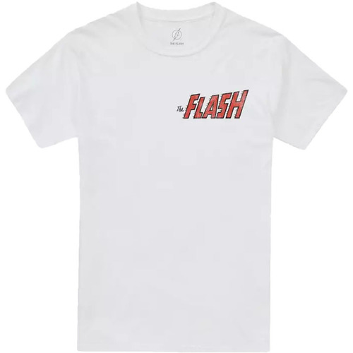 Abbigliamento Uomo T-shirts a maniche lunghe The Flash The Scarlet Speedster Bianco