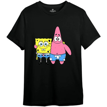Abbigliamento Uomo T-shirts a maniche lunghe Spongebob Squarepants TV1818 Nero