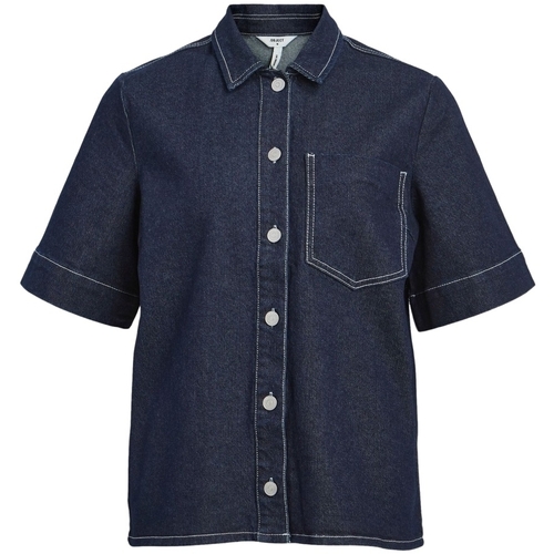 Abbigliamento Donna Top / Blusa Object Shirt Gemme - Dark Blue Denim Blu
