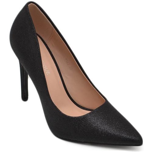 Scarpe Donna Décolleté Malu Shoes Decollete' scarpe donna eleganti a punta nero brillantinato luc Nero