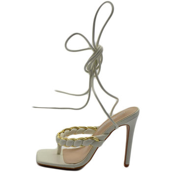Scarpe Donna Sandali Malu Shoes Sandali donna tacco alto a spillo bianco infradito alla schiava Bianco