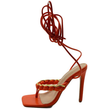 Scarpe Donna Sandali Malu Shoes Sandali donna tacco alto a spillo arancione infradito alla schi Rosso