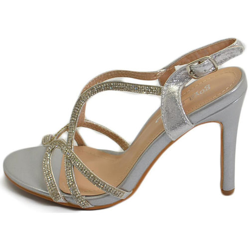 Scarpe Donna Sandali Malu Shoes Sandalo donna gioiello argento intrecciato tacco a spillo 10 st Multicolore