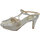 Scarpe Donna Sandali Malu Shoes Sandali tacco donna a fascette argento effetto cromato anni 60 Multicolore