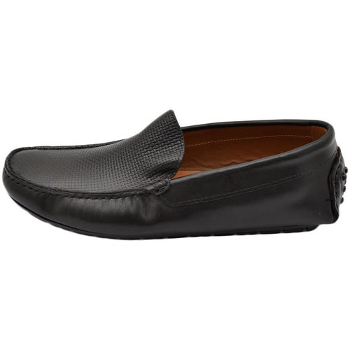 Scarpe Uomo Mocassini Malu Shoes Mocassino barca uomo nero comfort casual made in italy in vera Nero