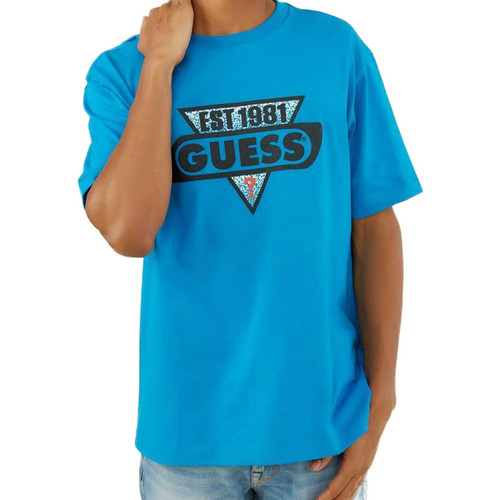 Abbigliamento Uomo T-shirt & Polo Guess G-M0GI95K9XF0 Blu