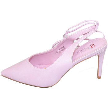 Scarpe Donna Décolleté Malu Shoes Scarpa tacco donna rosa pelle sandalo punta tallone scoperto al Rosa
