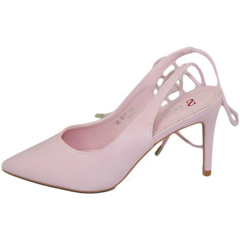 Image of Scarpe Malu Shoes Scarpe Scarpe tacco donna rosa pelle sandalo punta tallone scoperto al