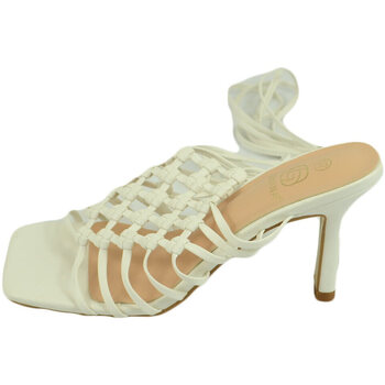 Scarpe Donna Sandali Malu Shoes Sandali donna tacco alto a spillo comodo bianco fantasia uncine Bianco