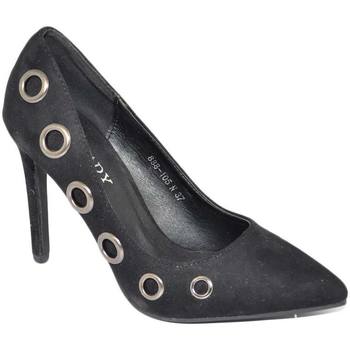 Scarpe Donna Décolleté Malu Shoes Decollete'scarpe donna a punta in camoscio nero con tacco a spi Nero