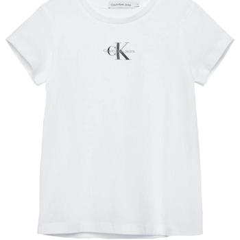 Abbigliamento Bambina T-shirt maniche corte Calvin Klein Jeans  Bianco