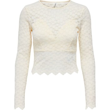 Abbigliamento Donna T-shirts a maniche lunghe Only 15285003 Bianco