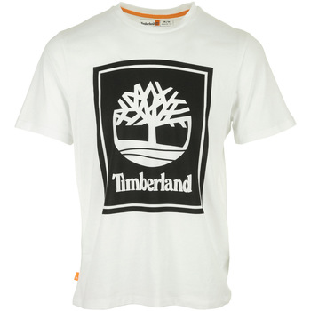 Abbigliamento Uomo T-shirt maniche corte Timberland Stack Logo Tee Bianco