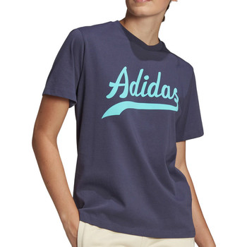 Abbigliamento Bambina T-shirt maniche corte adidas Originals HD9776 Blu
