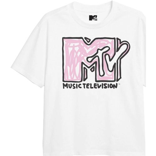 Abbigliamento Bambina T-shirts a maniche lunghe Mtv TV2028 Bianco