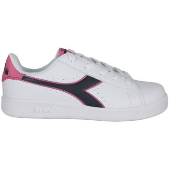 Scarpe Unisex bambino Sneakers Diadora 101.173323 01 C8593 White/Black iris/Pink pas Bianco