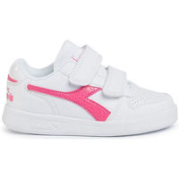 Scarpe Unisex bambino Sneakers Diadora Playground td girl 101.175783 01 C2322 White/Hot pink Rosa