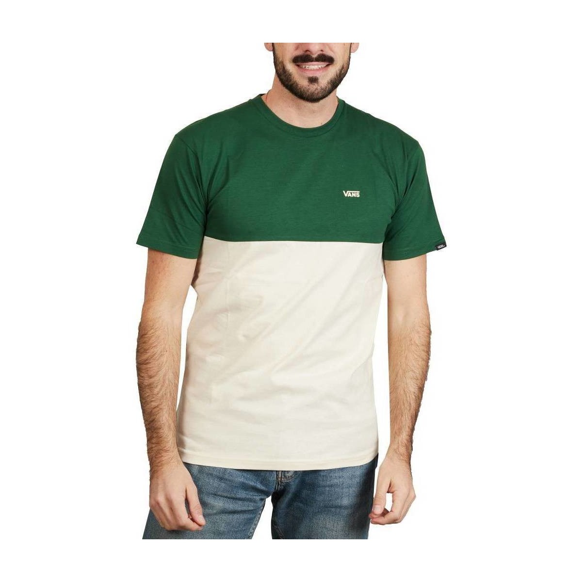 Abbigliamento Uomo Camicie maniche corte Vans COLORBLOCK TEE Verde