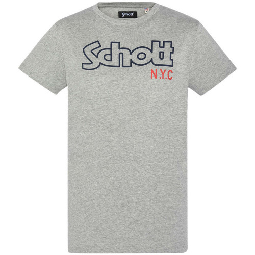 Abbigliamento Uomo T-shirt & Polo Schott TSCREWVINT Grigio