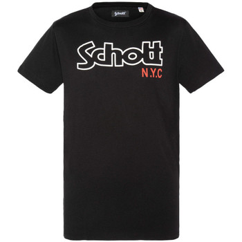 Abbigliamento Uomo T-shirt maniche corte Schott TSCREWVINT Nero
