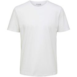 Abbigliamento Uomo T-shirt & Polo Selected 16087842 HASPEN-BRIGHT WHITE Bianco
