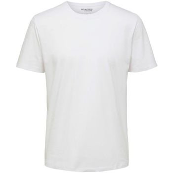 Abbigliamento Uomo T-shirt & Polo Selected 16087842 HASPEN-BRIGHT WHITE Bianco
