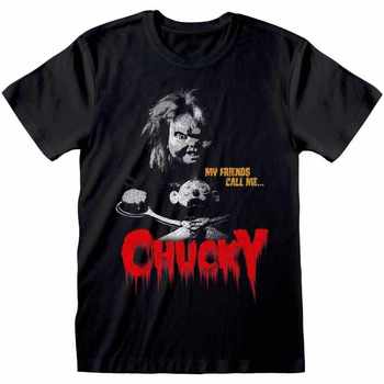 Abbigliamento T-shirts a maniche lunghe Chucky My Friends Call Me Nero