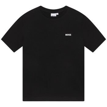 Abbigliamento Bambino T-shirt maniche corte BOSS  Nero