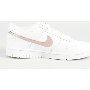 Scarpe Donna Sneakers alte Nike Dunk Low Bianco-100-ROSA