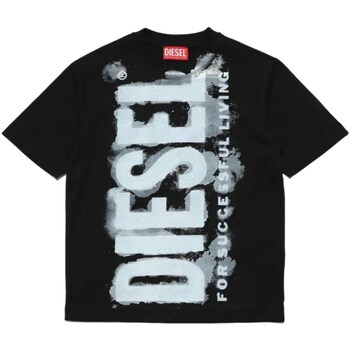 Abbigliamento Bambino T-shirt maniche corte Diesel J01131-KYAR1 Nero