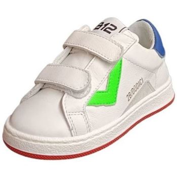 Scarpe Unisex bambino Sneakers 2B12 suprime Multicolore-bianco-verde-azzurro