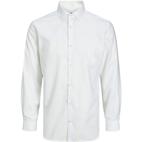 Abbigliamento Uomo Camicie maniche lunghe Jack & Jones 12227385 BLAPARKER-WHITE Bianco