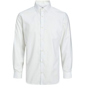 Abbigliamento Uomo Camicie maniche lunghe Jack & Jones 12227385 BLAPARKER-WHITE Bianco