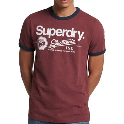 Abbigliamento Uomo T-shirt maniche corte Superdry Core Logo Graphic Ringer Bordeaux