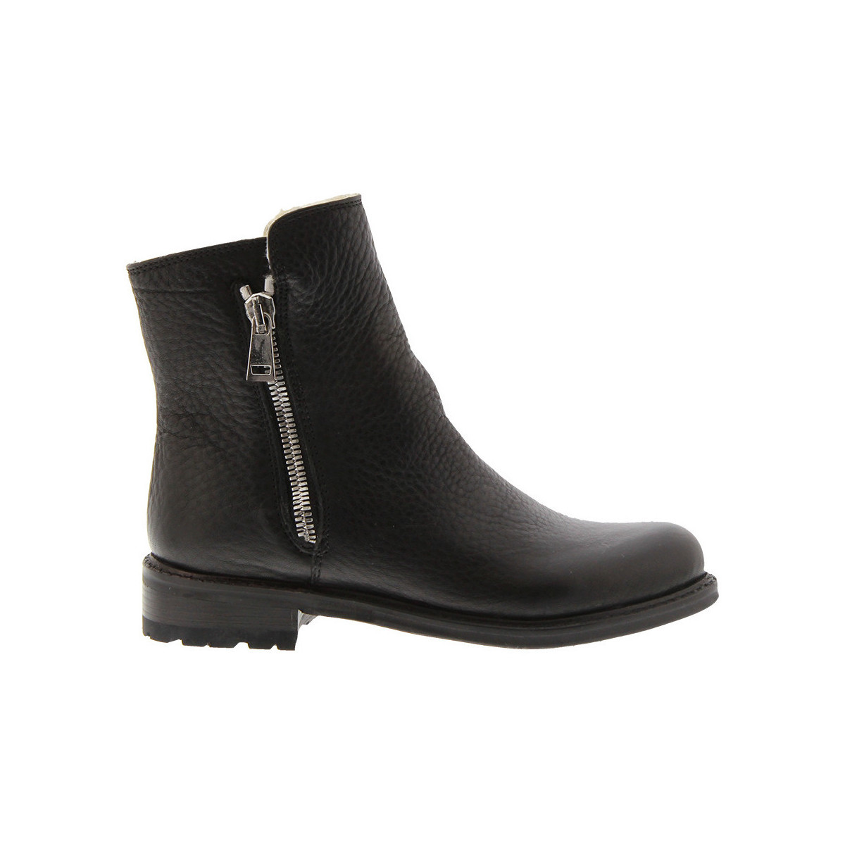 Scarpe Donna Stivali Blackstone Chaussures femme  Zipper Boot - Fur Nero