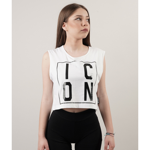 Abbigliamento Donna Top / T-shirt senza maniche Icon  Bianco