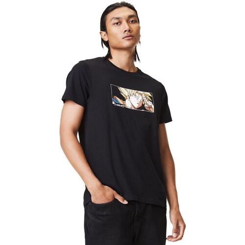 Abbigliamento Uomo T-shirt maniche corte Capslab T-shirt col rond  Dragon Ball Z Saiyan Nero