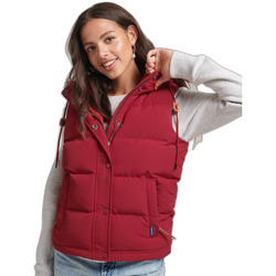Abbigliamento Donna Piumini Superdry Doudoune sans manches à capuche femme  Everest Rosso