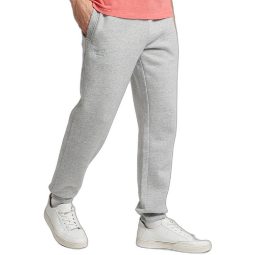 Abbigliamento Uomo Pantaloni da tuta Superdry Jogging en coton bio  Vintage Logo Grigio