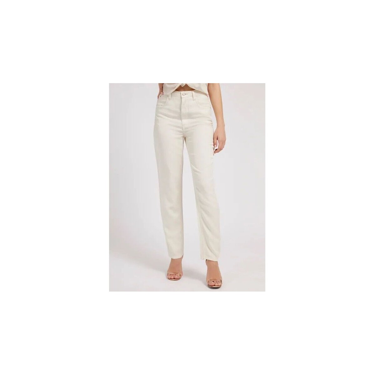 Abbigliamento Donna Pantaloni Guess W2GA21 WDP85-G012 Bianco